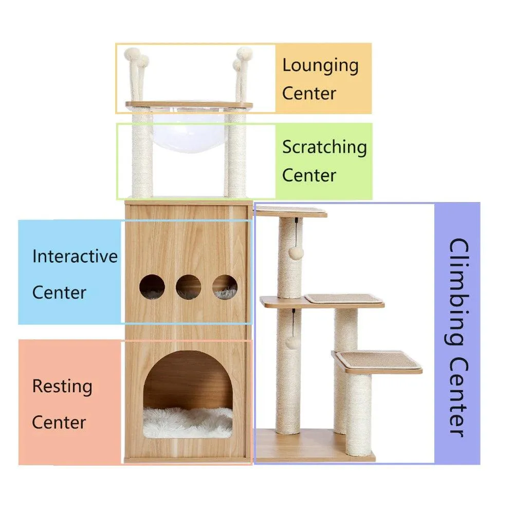 Playhouse Cat Tree With Hammock