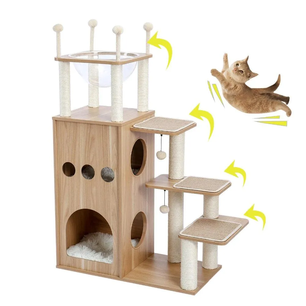 Playhouse Cat Tree With Hammock