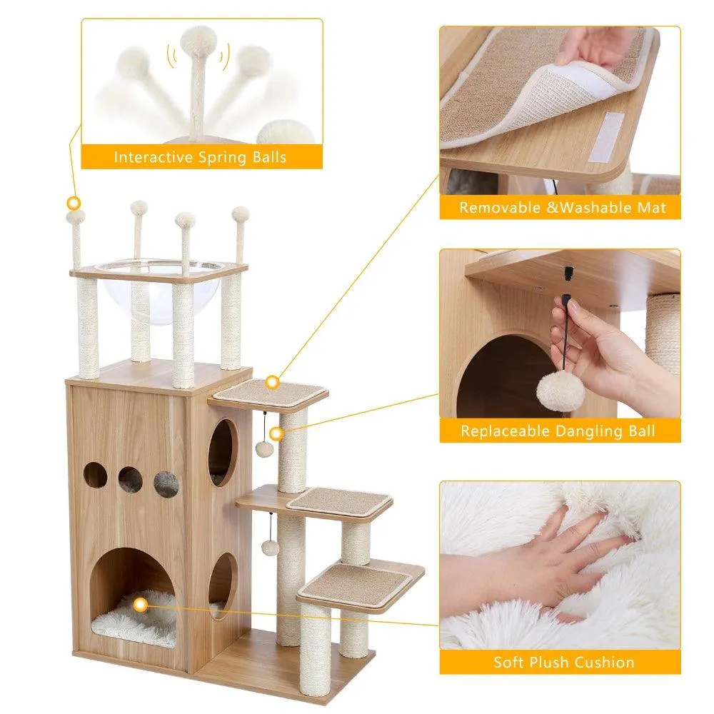 Playhouse Cat Tree With Hammock