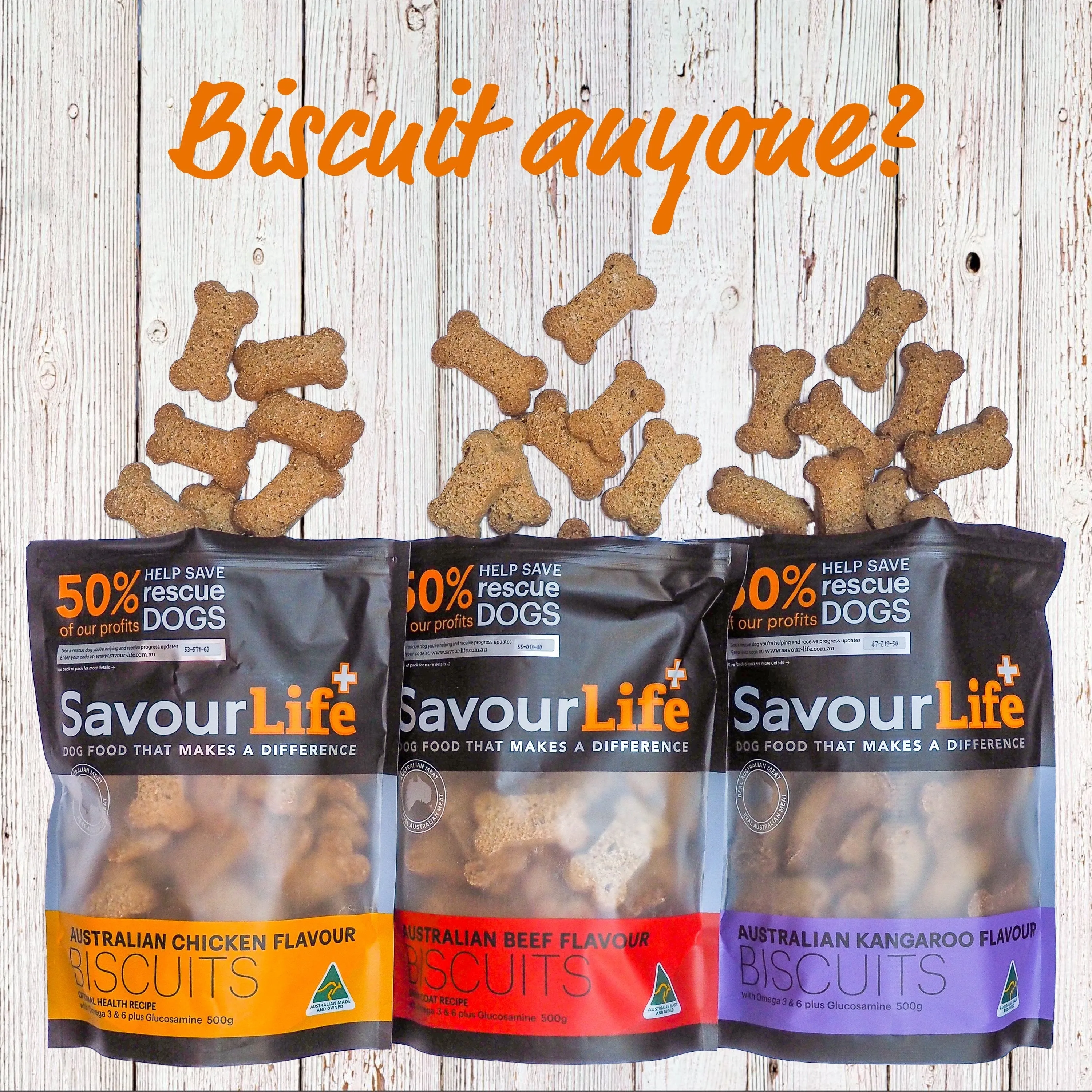 SavourLife Australian Kangaroo Biscuits Dog Treats 500g