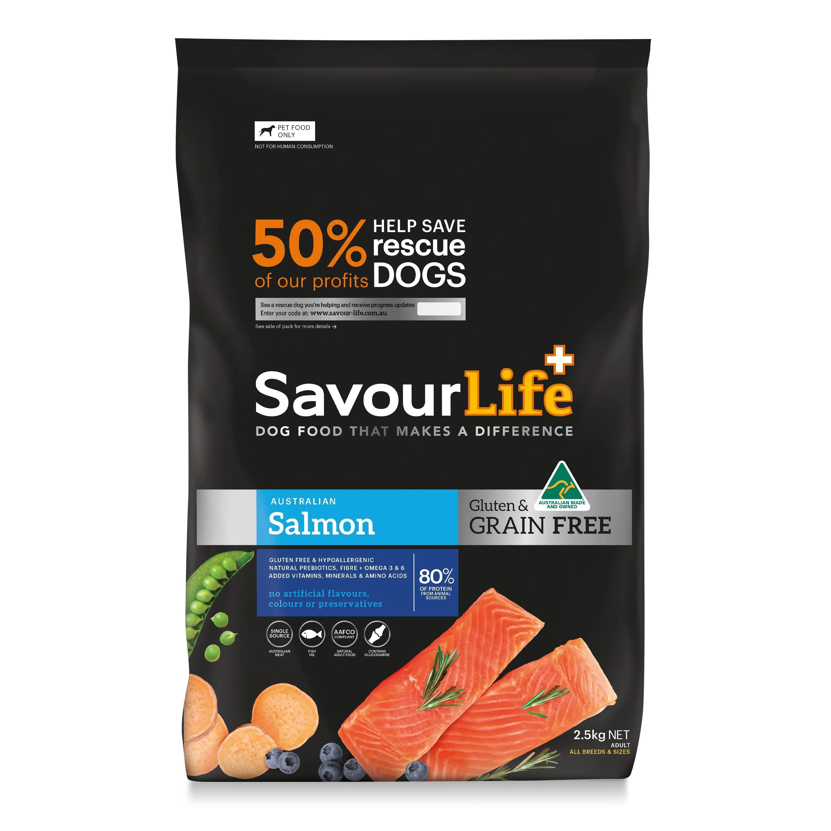 SavourLife Grain Free Dry Dog Food Salmon 2.5kg