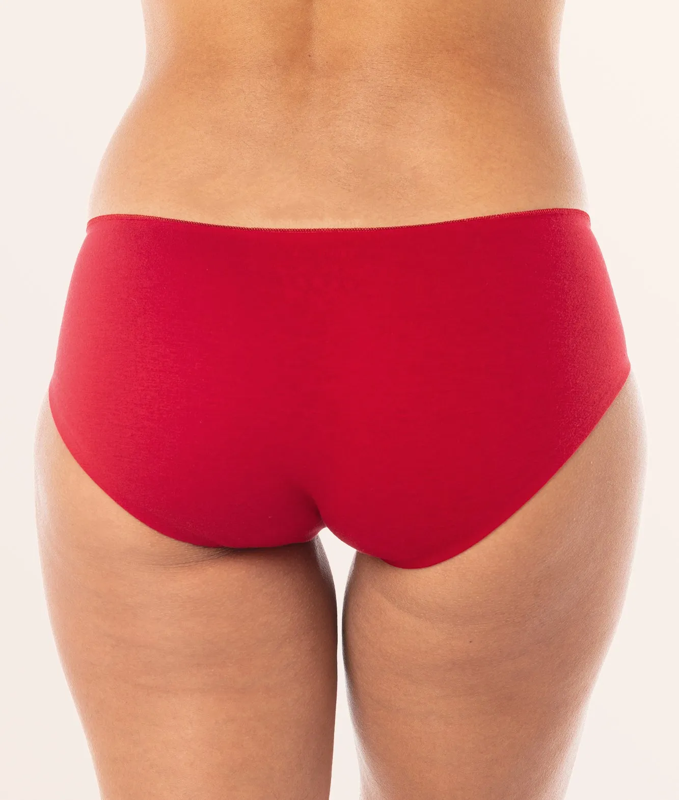 Seamless Classic Panties (3-Pack) - Black/Red/Olive Green