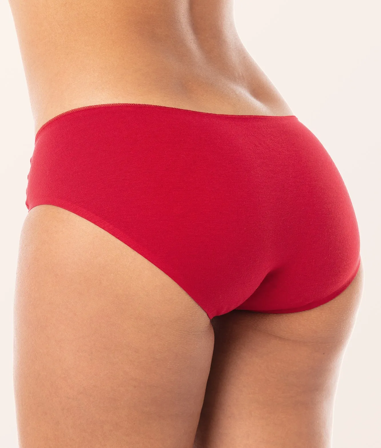 Seamless Classic Panties (3-Pack) - Black/Red/Olive Green