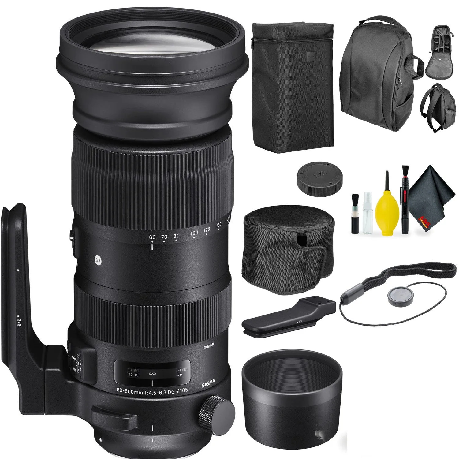 Sigma 60-600mm f/4.5-6.3 DG OS HSM Sports Lens for Nikon F   Deluxe Lens Cleaning Kit