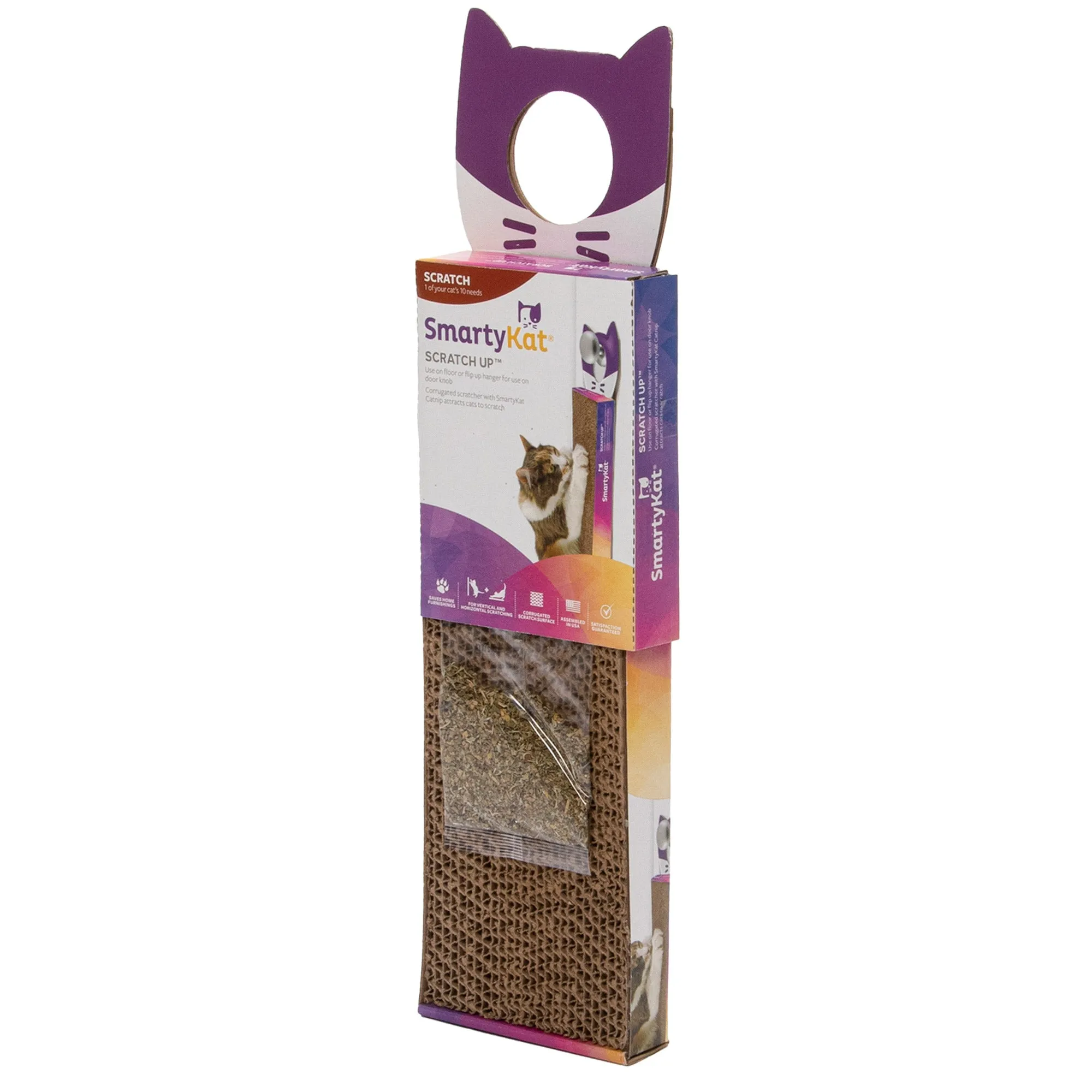 SmartyKat - Scratch Up Hanging Corrugate Cat Scratchers with Catnip (Set of 4)