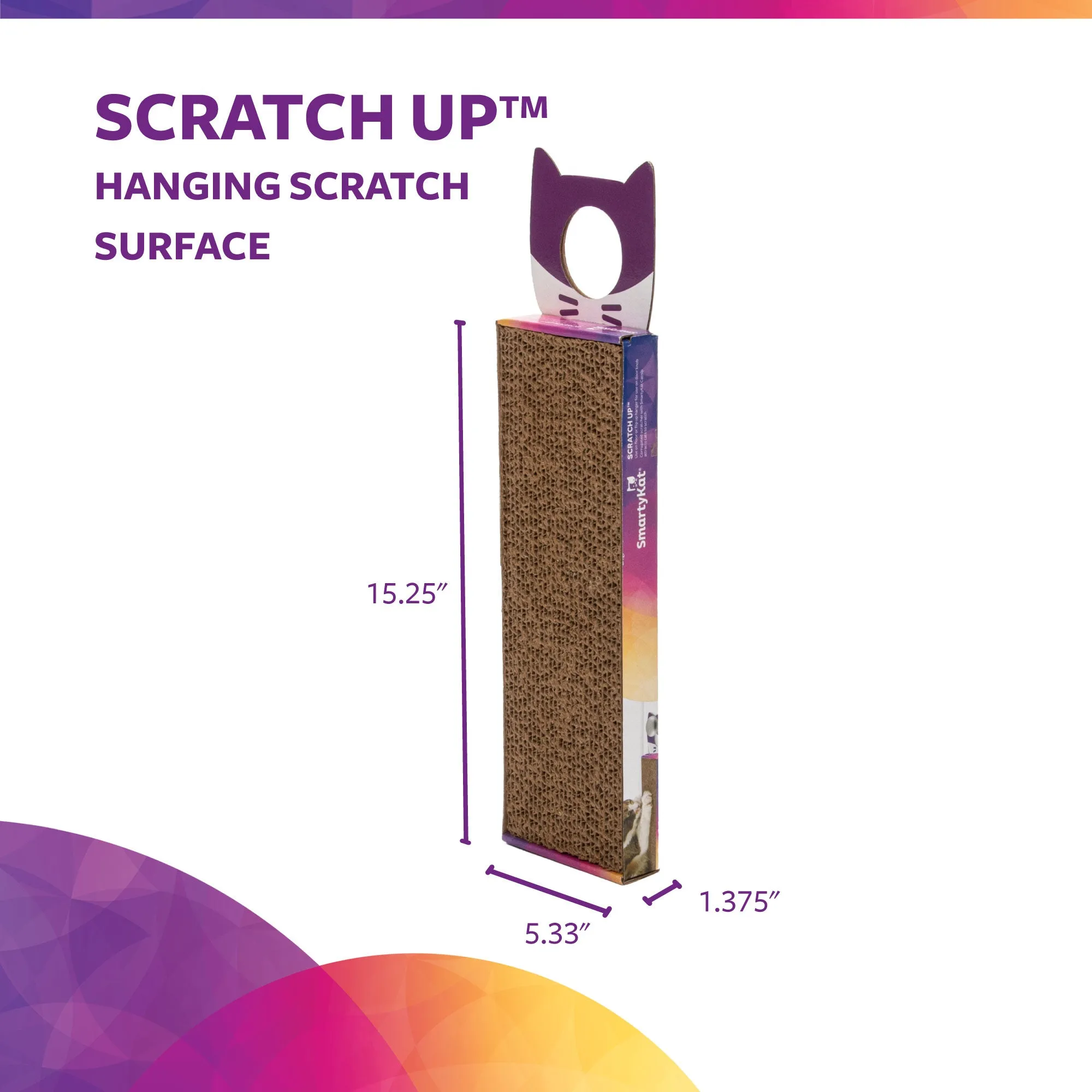 SmartyKat - Scratch Up Hanging Corrugate Cat Scratchers with Catnip (Set of 4)