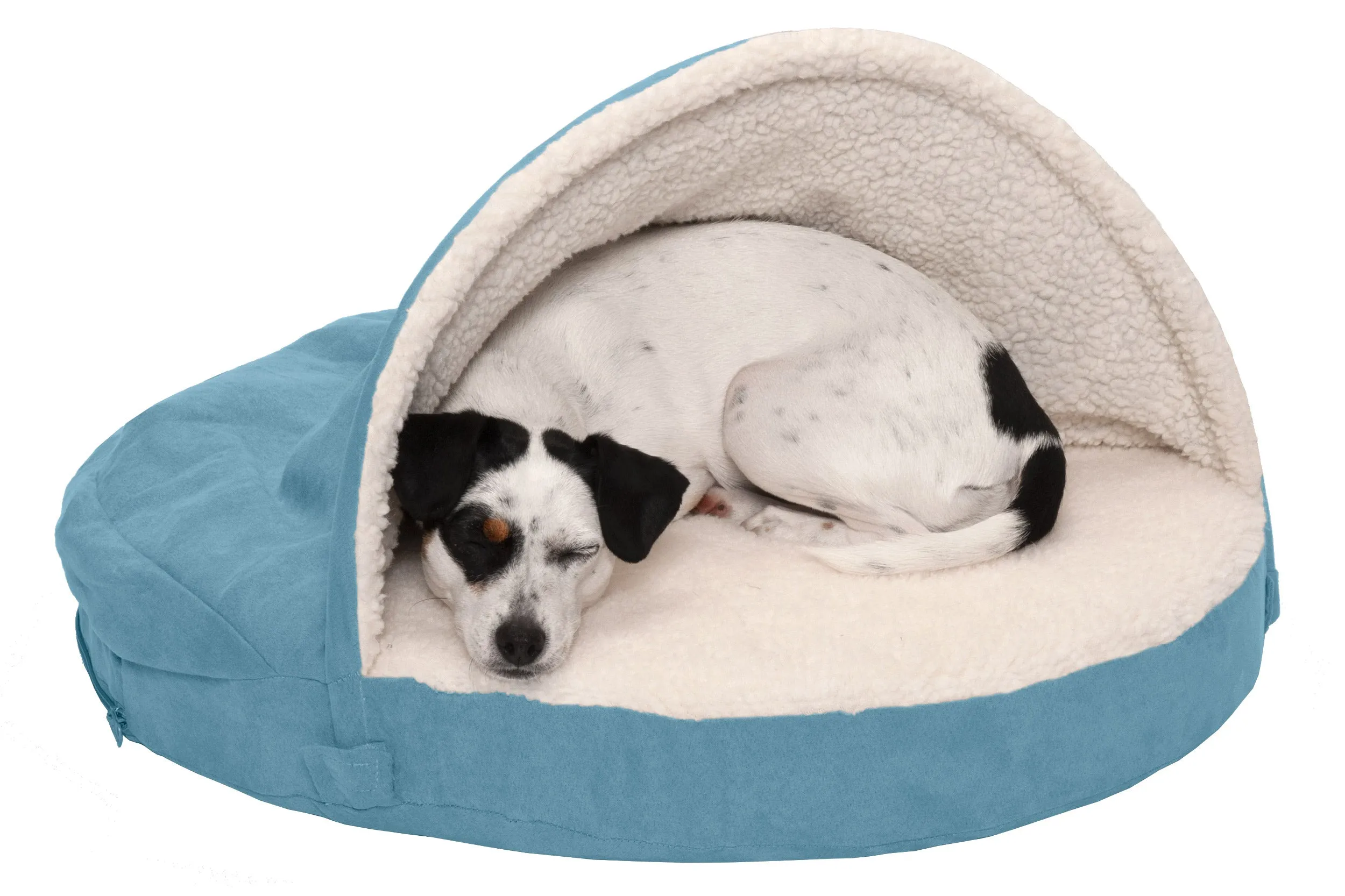 Snuggery Burrow Dog Bed - Faux Sheepskin