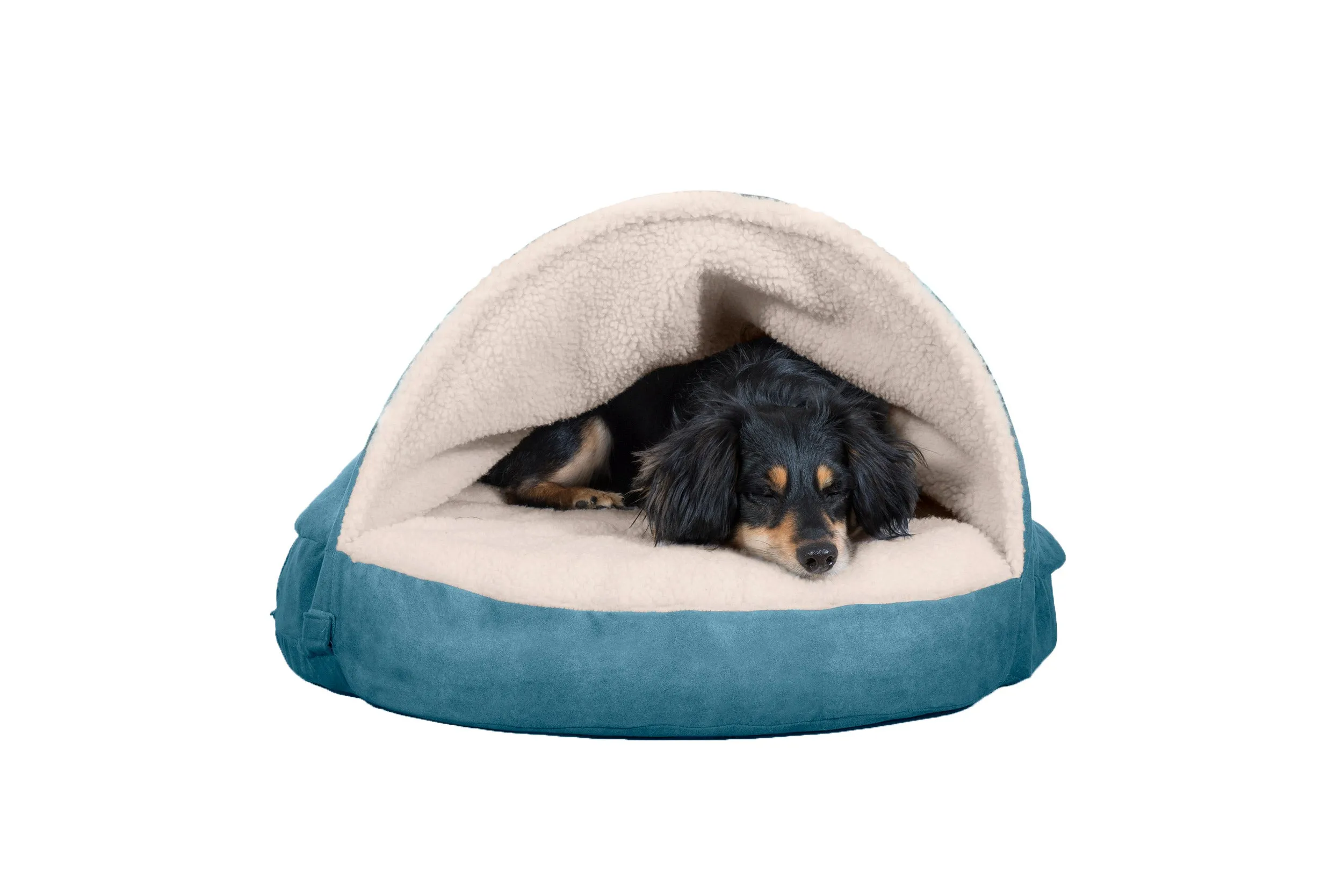 Snuggery Burrow Dog Bed - Faux Sheepskin