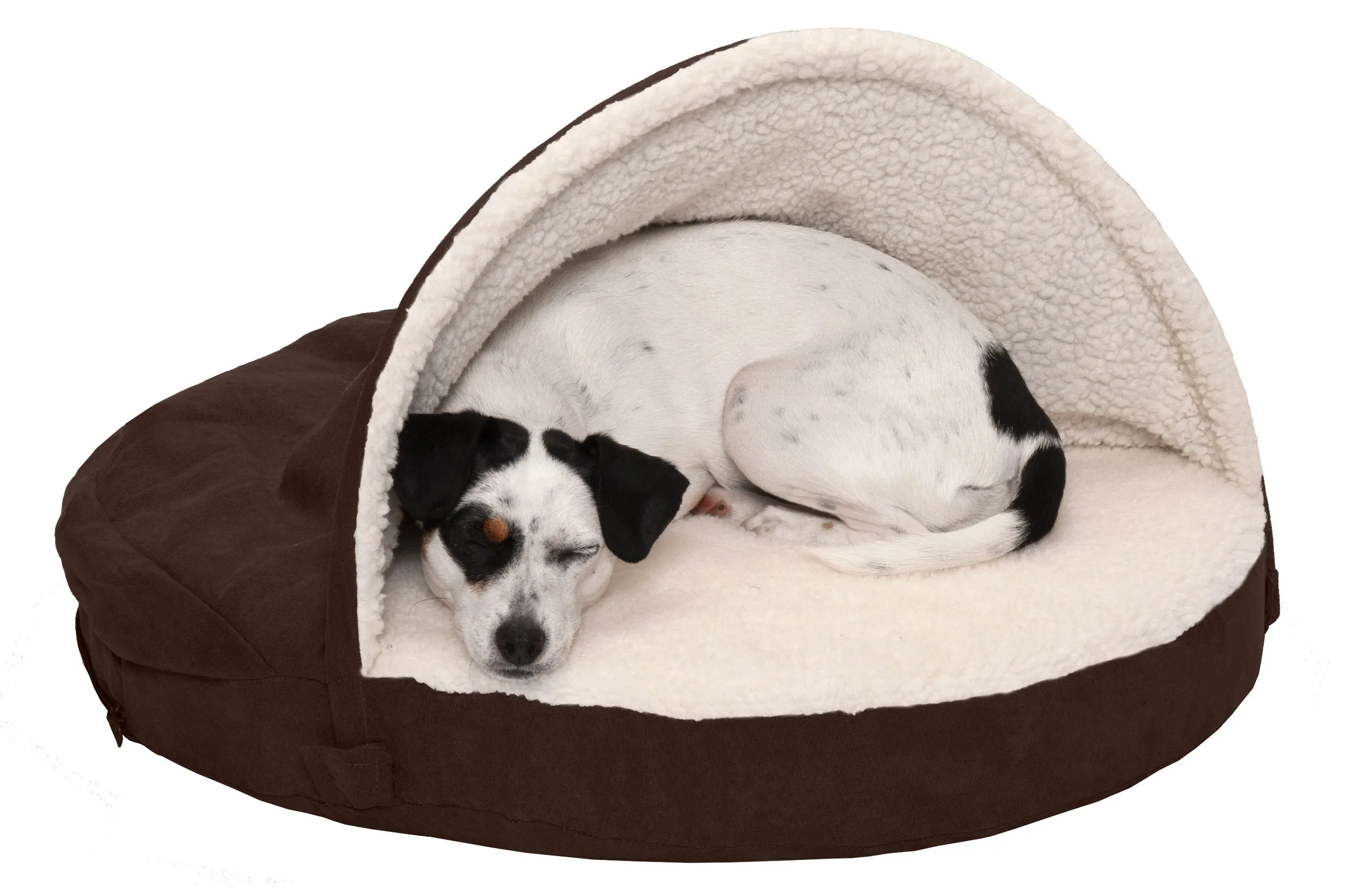 Snuggery Burrow Dog Bed - Faux Sheepskin