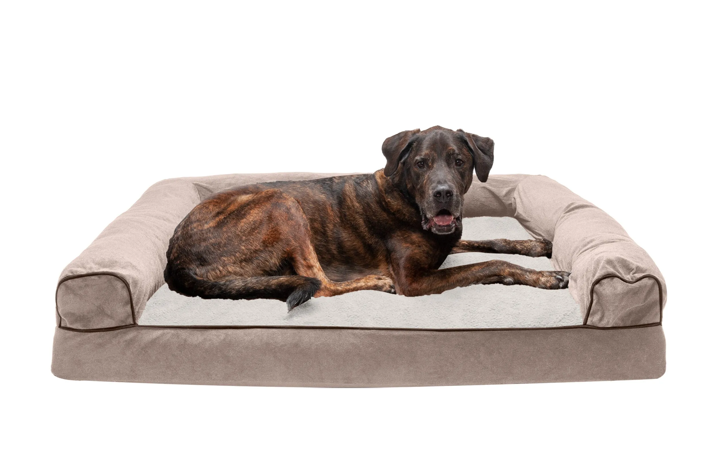 Sofa Dog Bed - Faux Fleece & Chenille