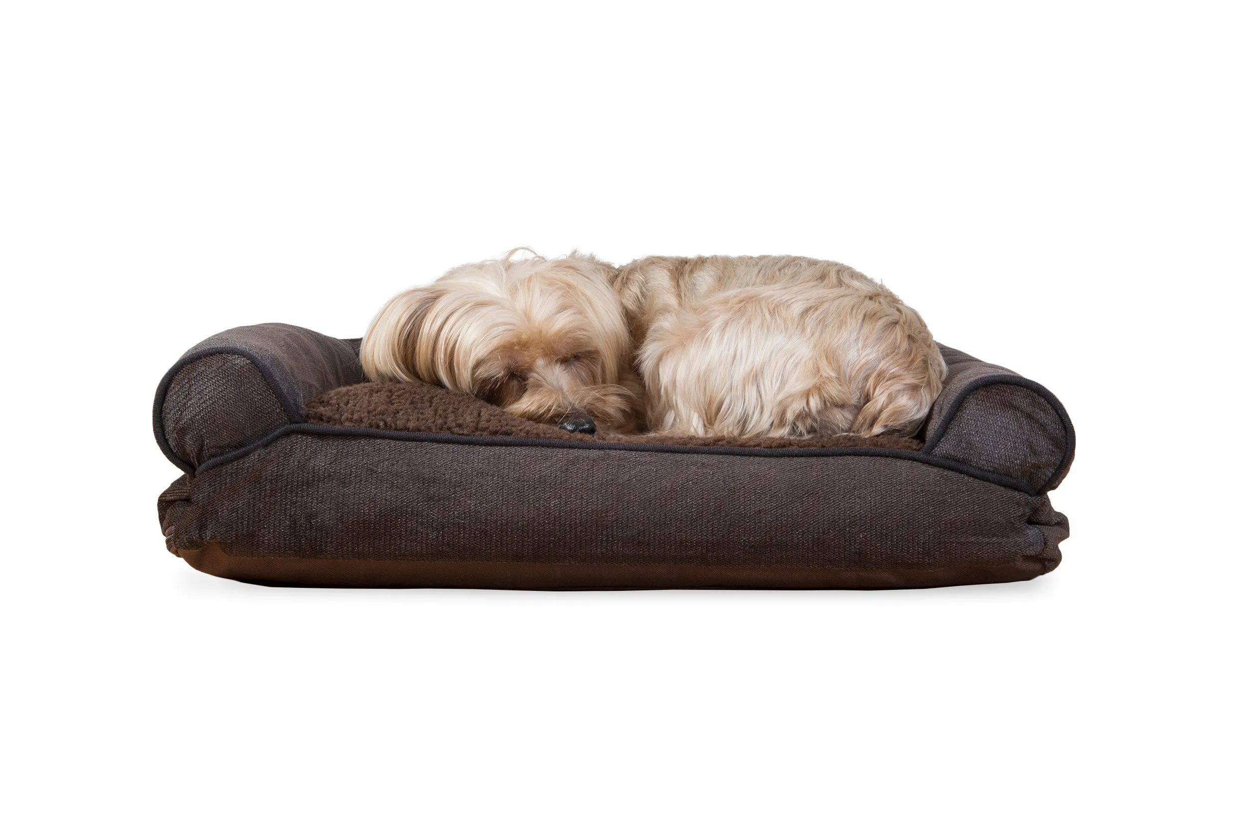 Sofa Dog Bed - Faux Fleece & Chenille