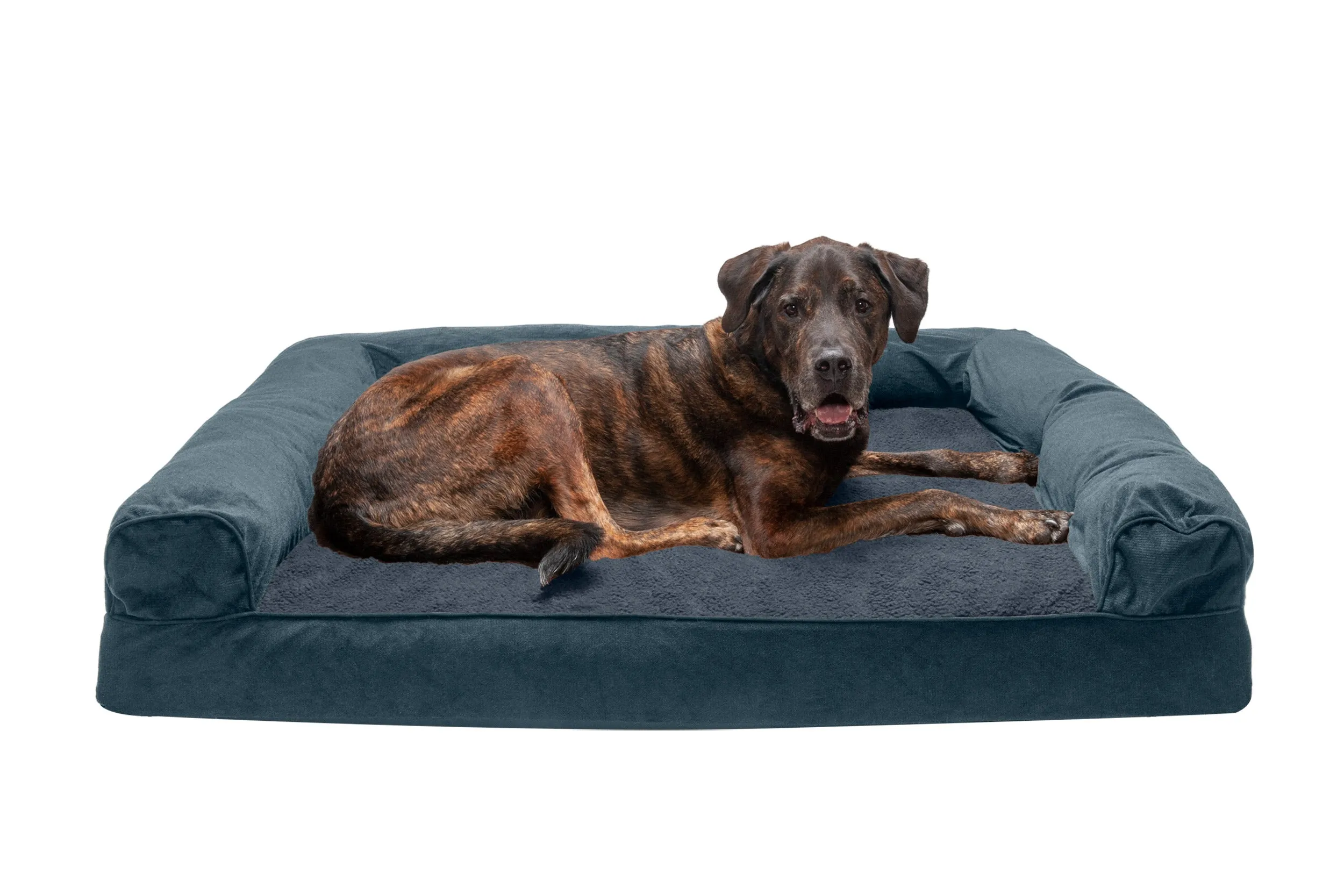 Sofa Dog Bed - Faux Fleece & Chenille