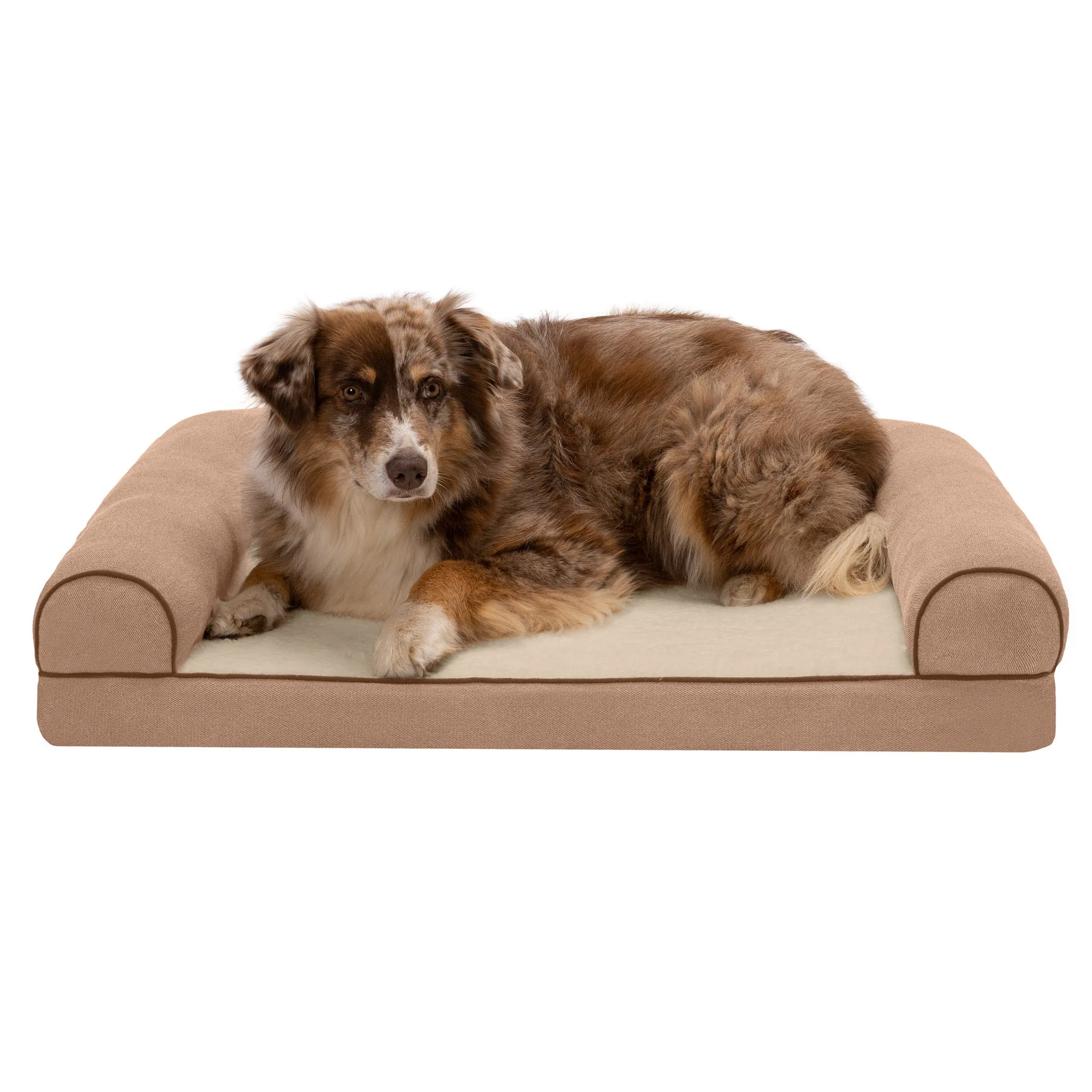 Sofa Dog Bed - Faux Fleece & Chenille