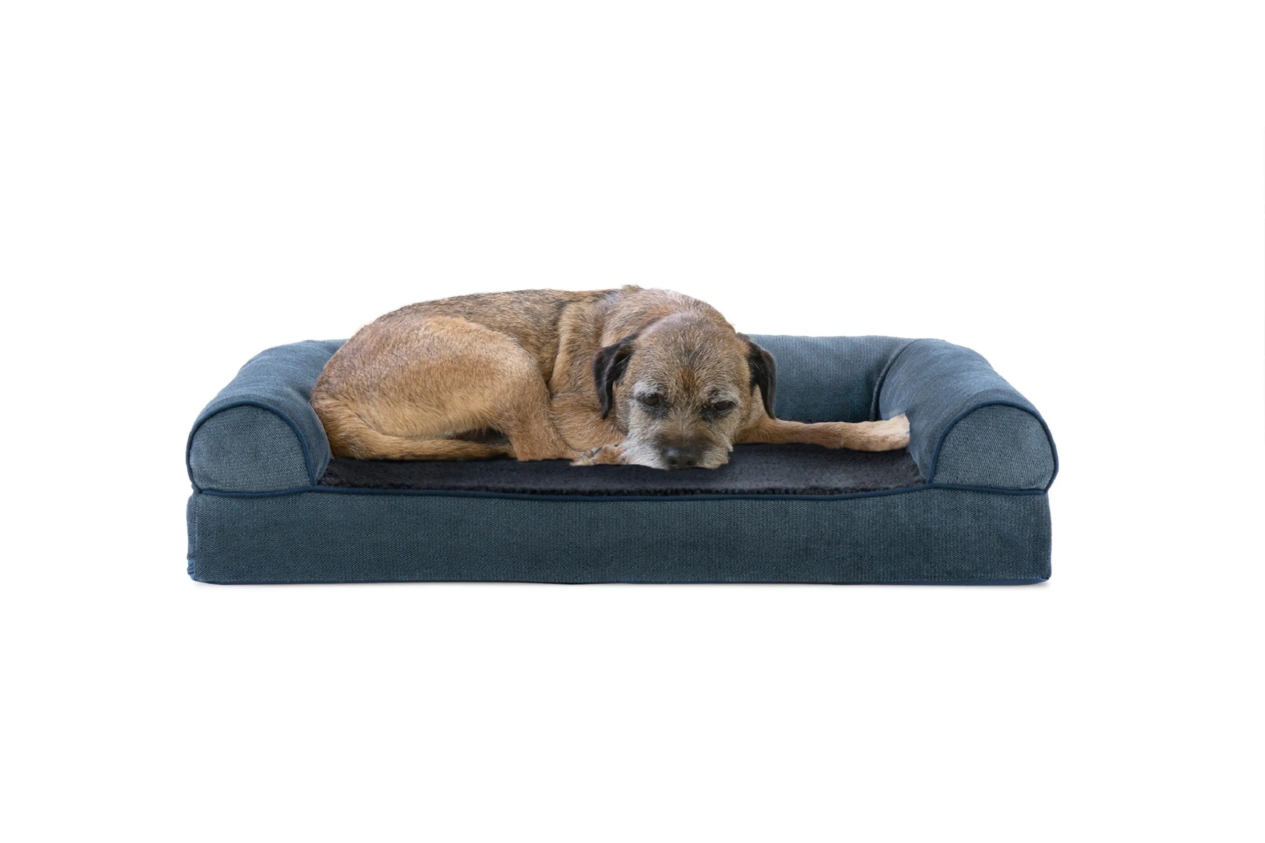 Sofa Dog Bed - Faux Fleece & Chenille