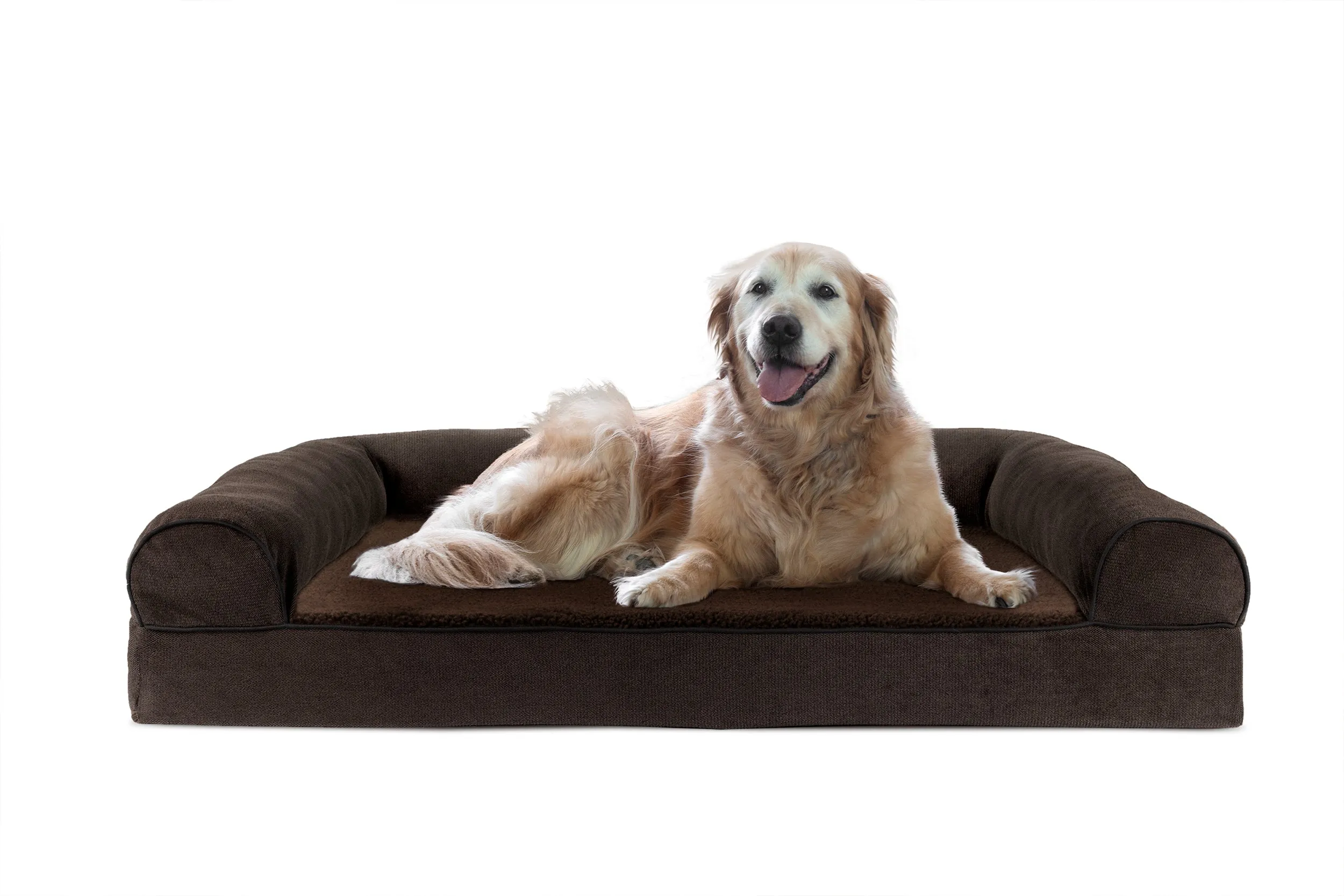 Sofa Dog Bed - Faux Fleece & Chenille