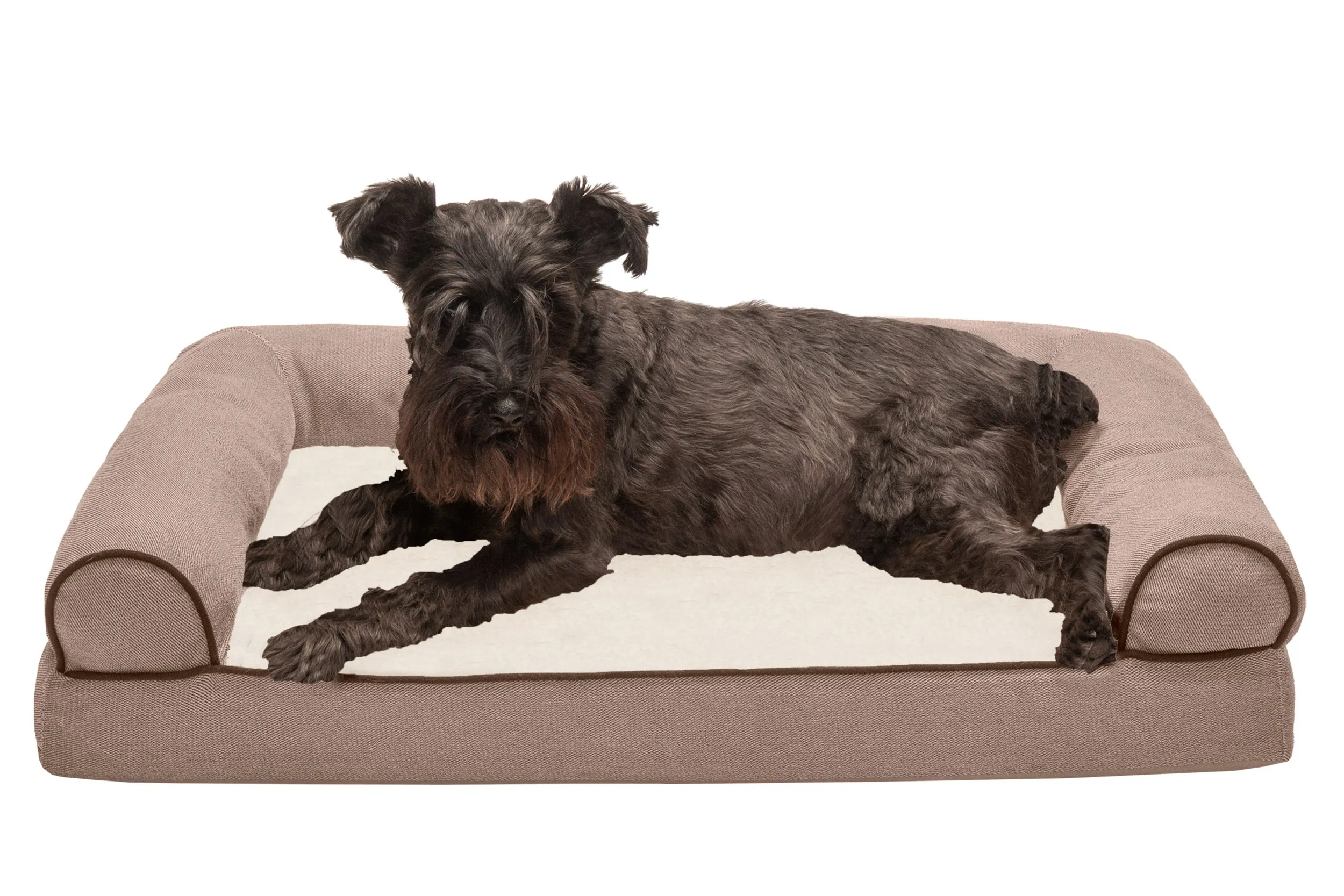 Sofa Dog Bed - Faux Fleece & Chenille