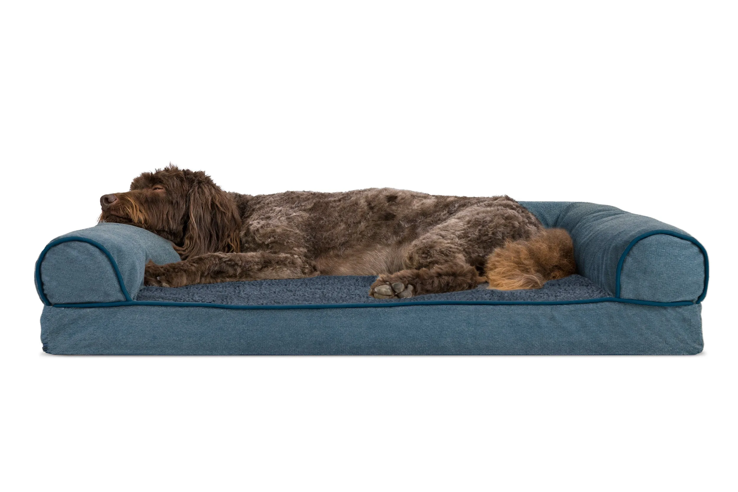 Sofa Dog Bed - Faux Fleece & Chenille