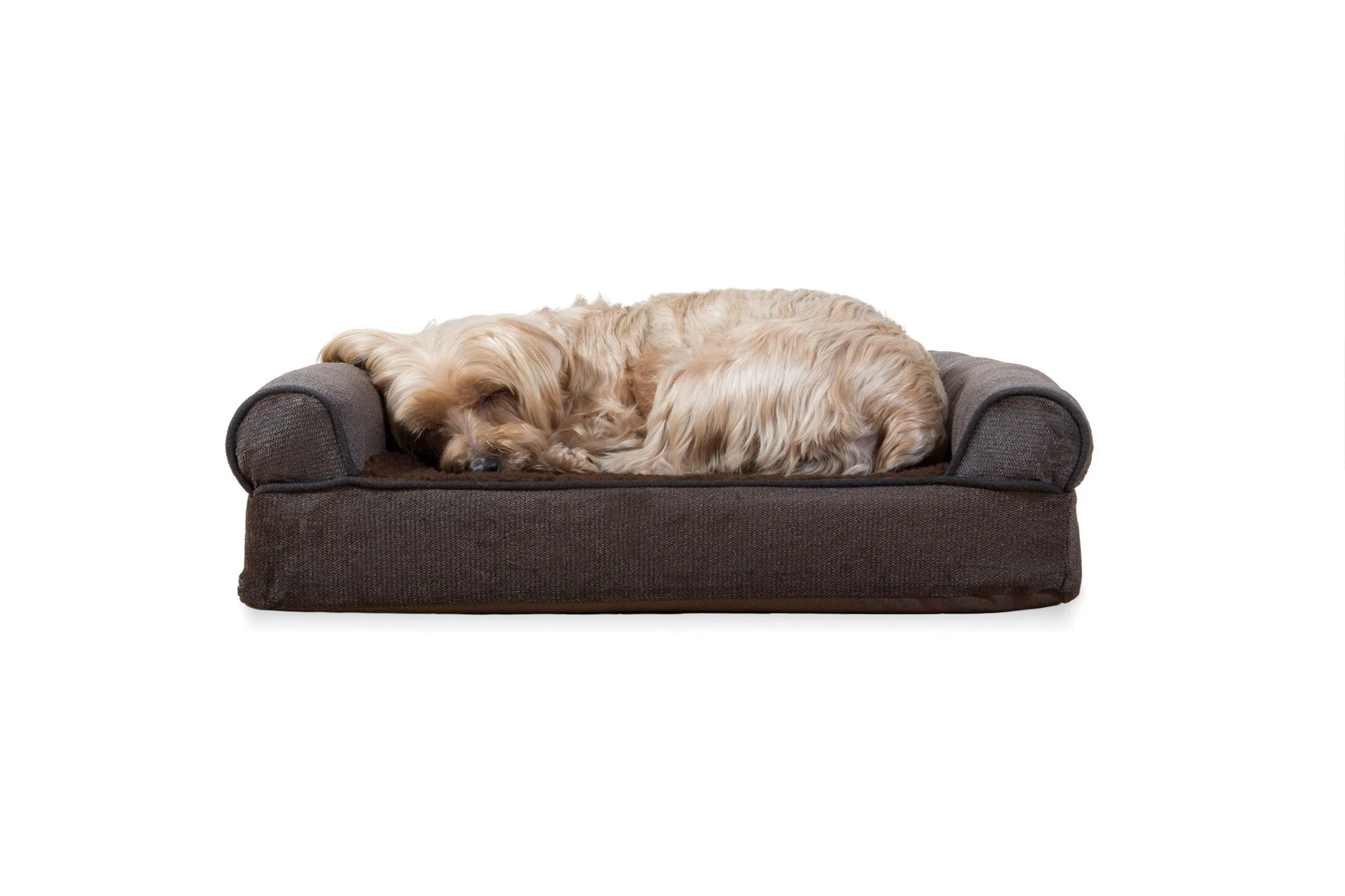 Sofa Dog Bed - Faux Fleece & Chenille