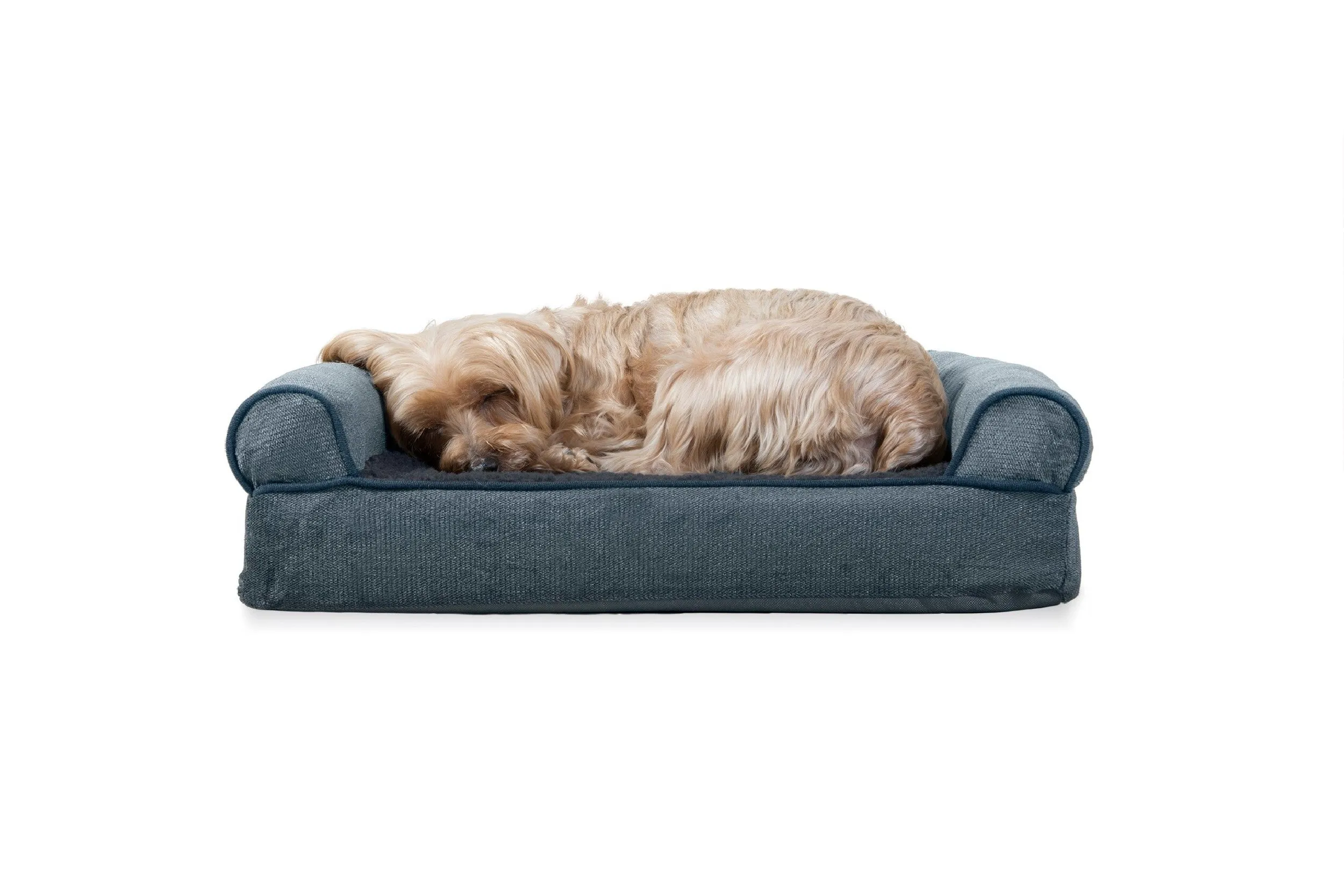 Sofa Dog Bed - Faux Fleece & Chenille