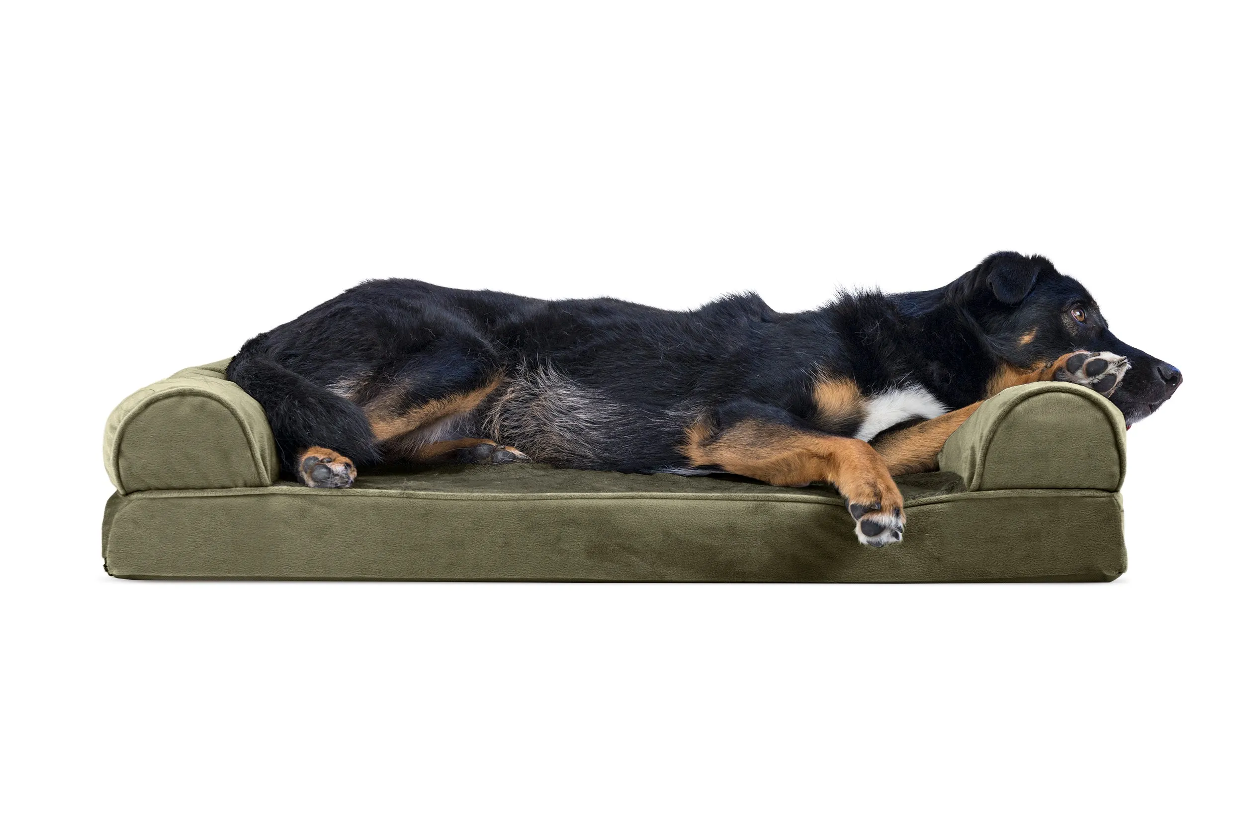 Sofa Dog Bed - Faux Fur & Velvet