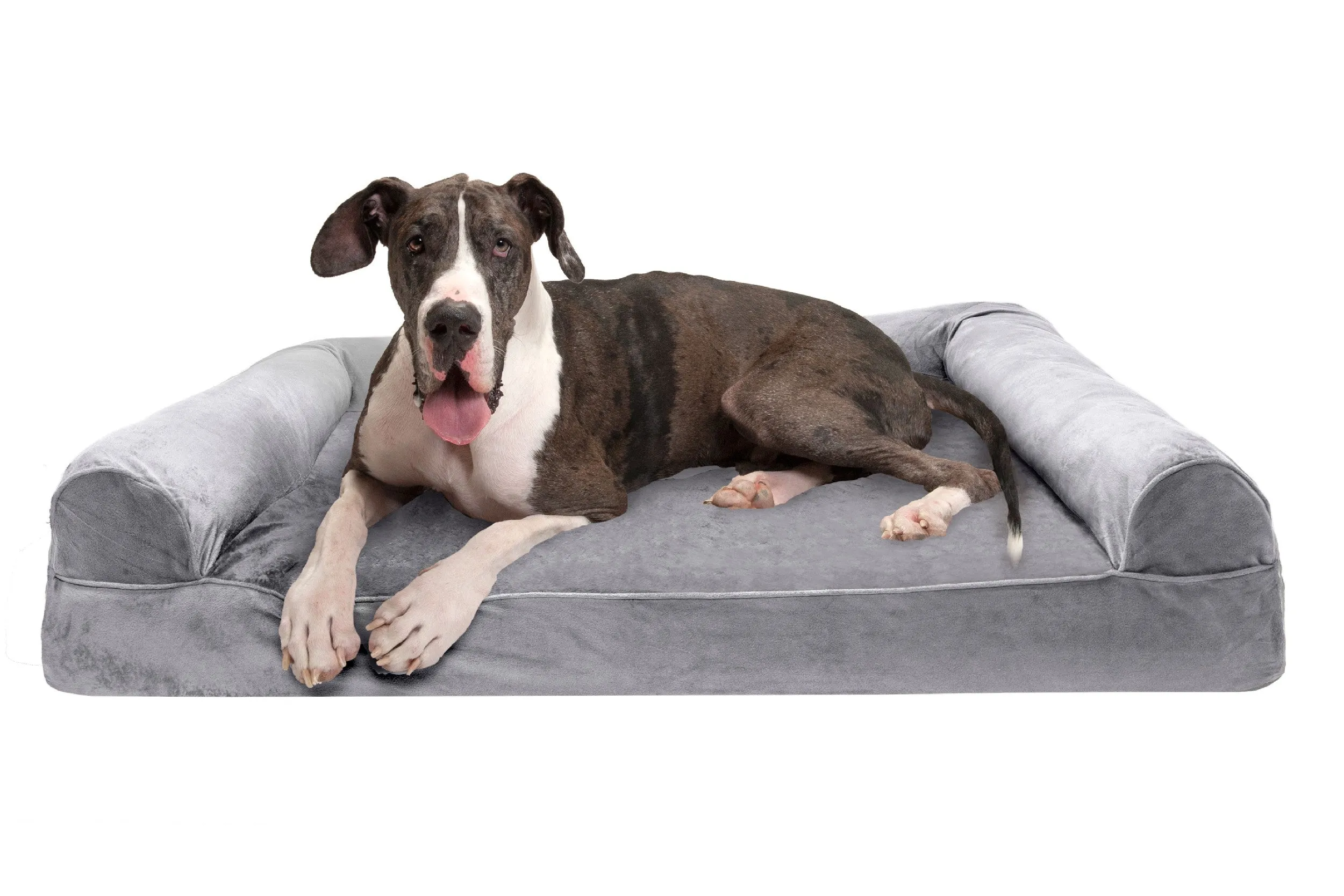 Sofa Dog Bed - Faux Fur & Velvet