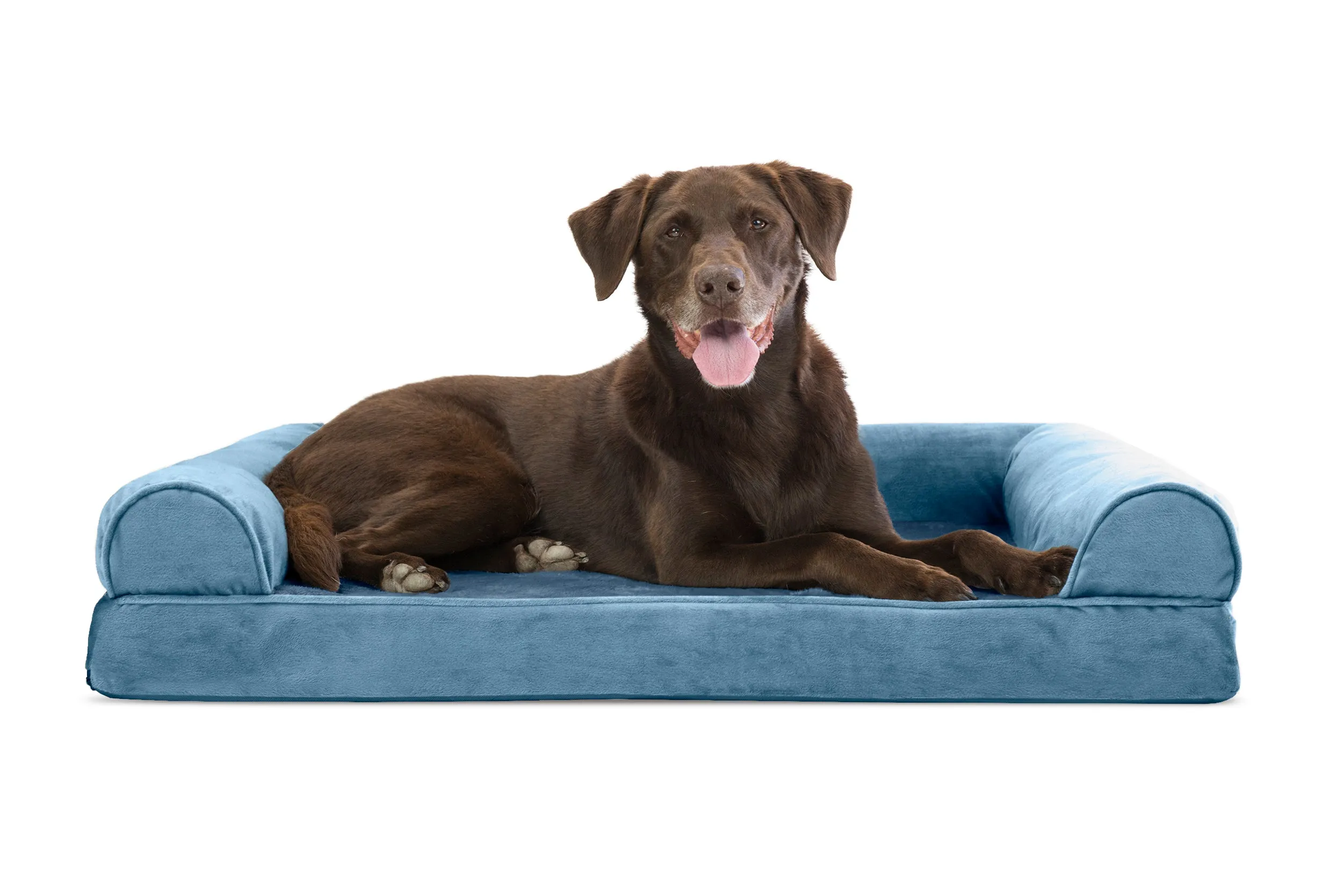 Sofa Dog Bed - Faux Fur & Velvet