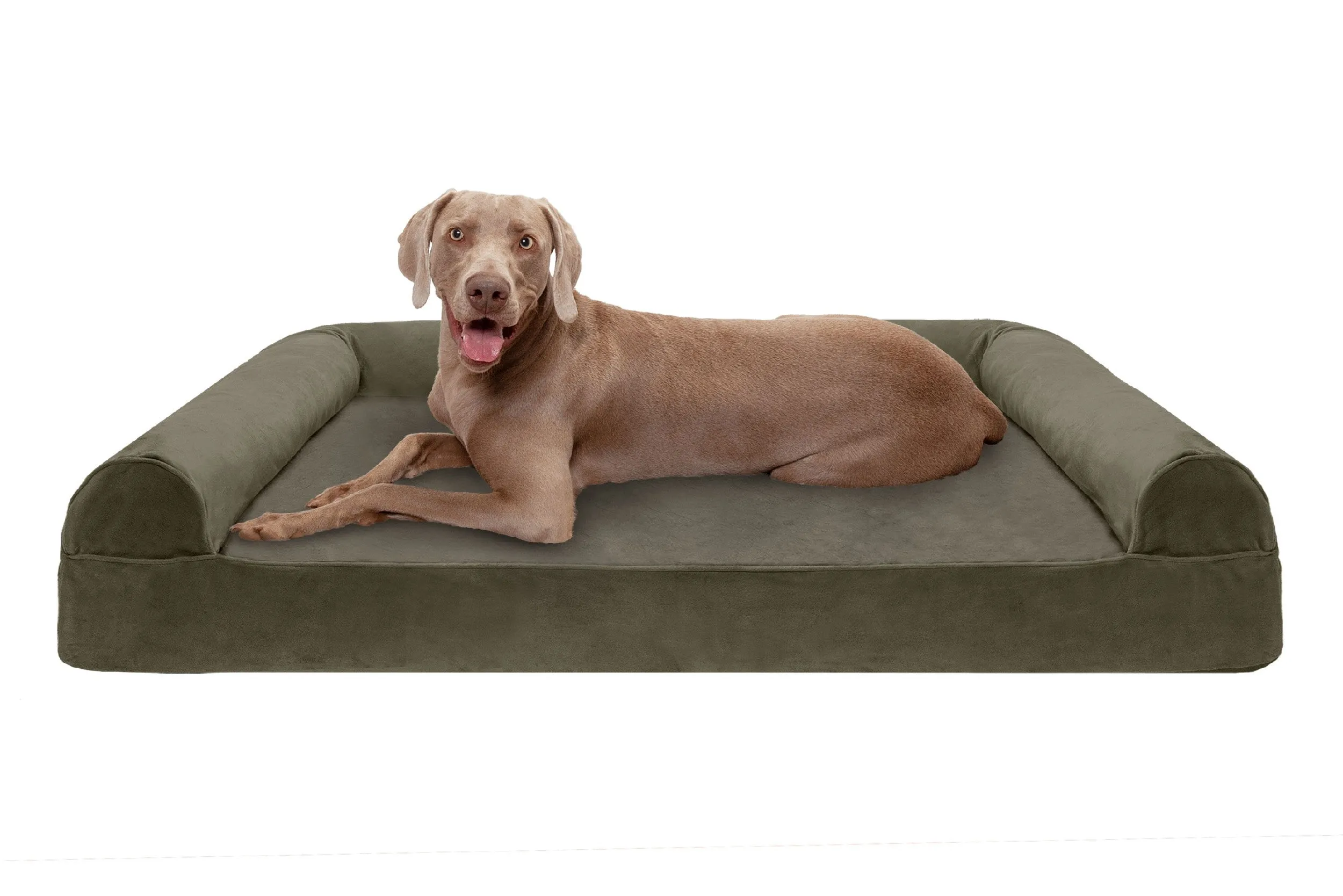 Sofa Dog Bed - Faux Fur & Velvet