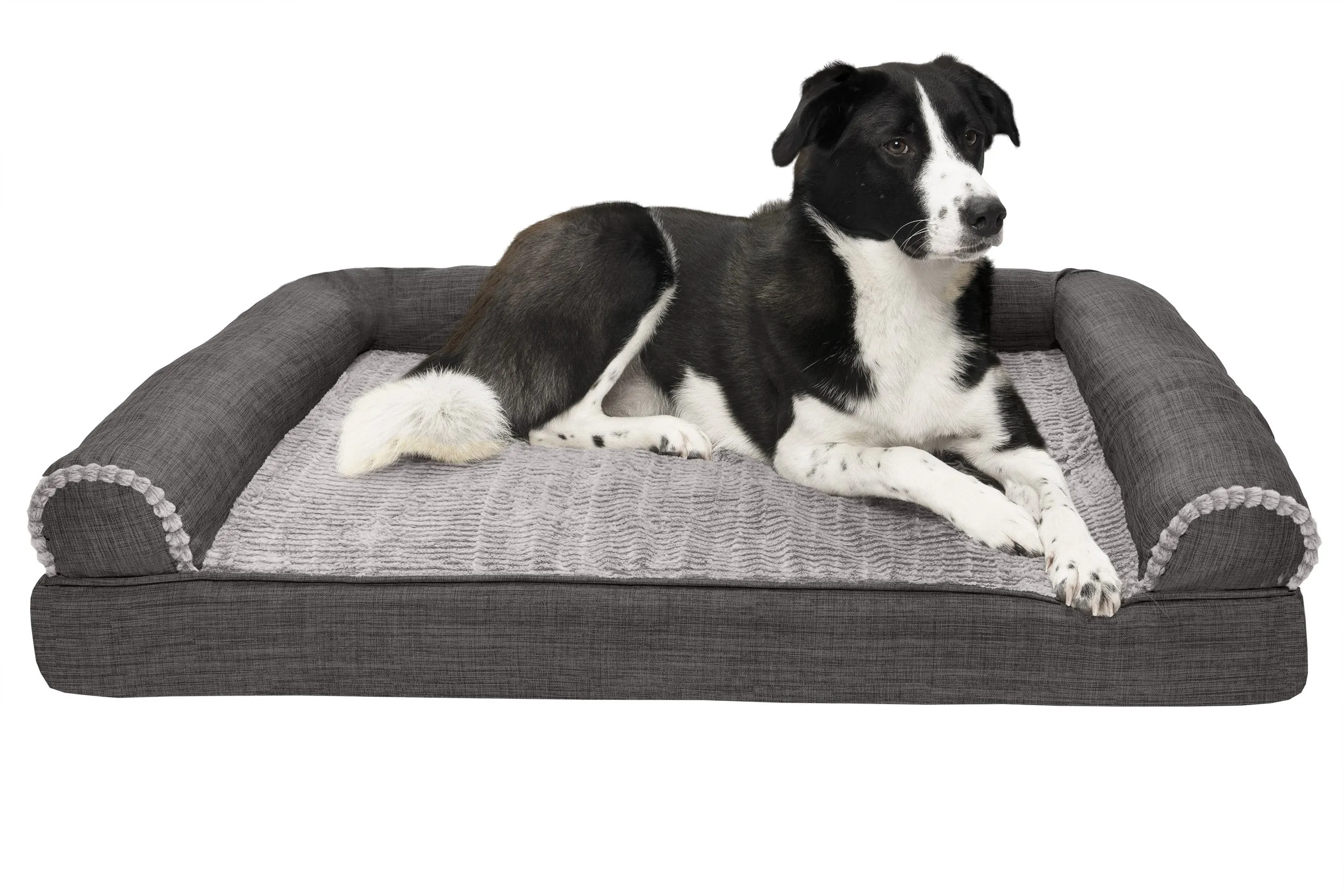 Sofa Dog Bed - Luxe Fur & Performance Linen