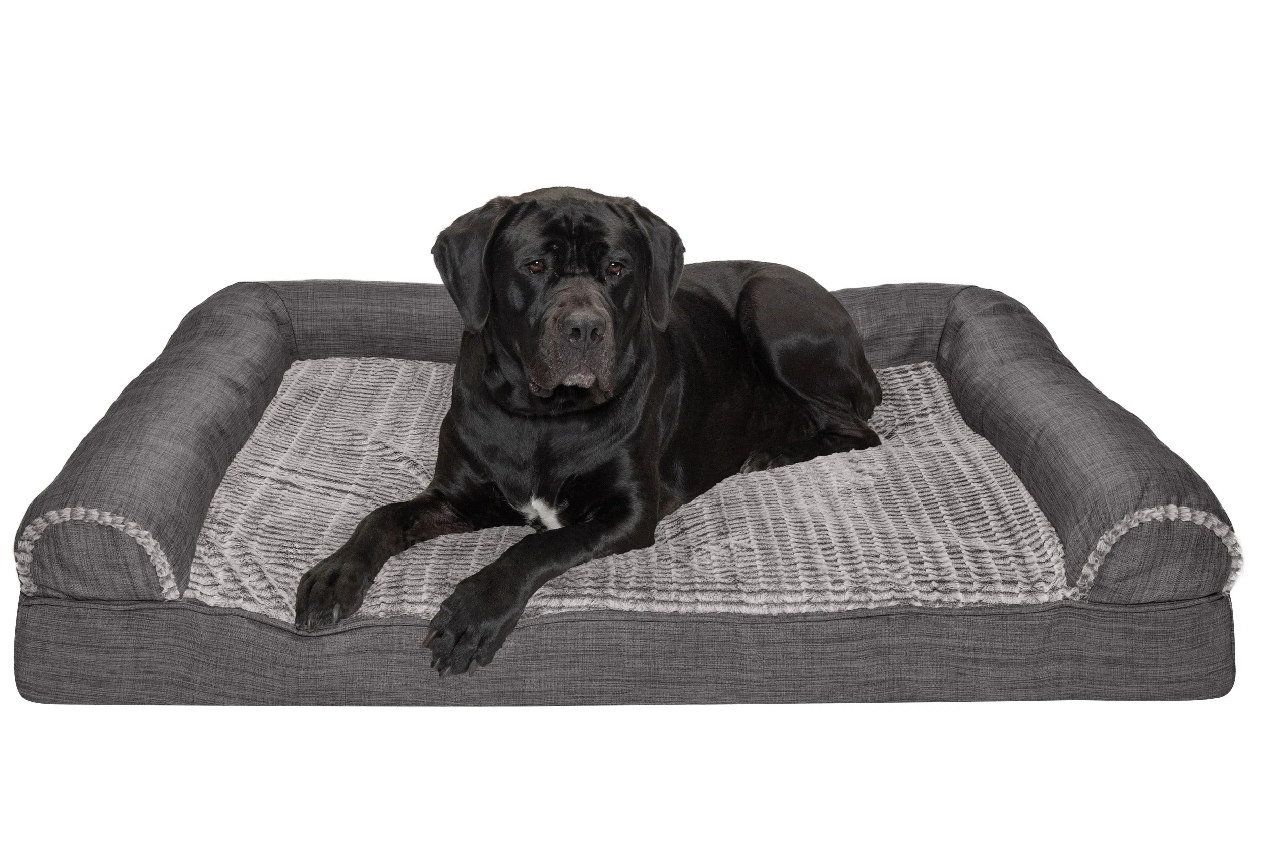 Sofa Dog Bed - Luxe Fur & Performance Linen