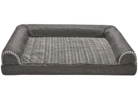 Sofa Dog Bed - Luxe Fur & Performance Linen