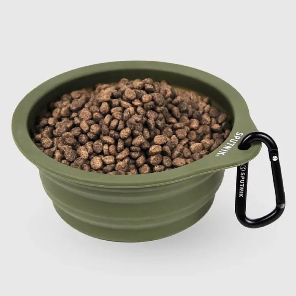 Sputnik Collapsible Dog Bowl (Green)