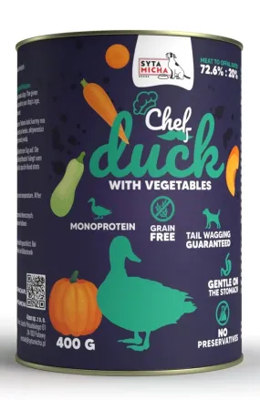 Syta Micha Chef Duck With Vegetables - Wet Dog Food - 400G