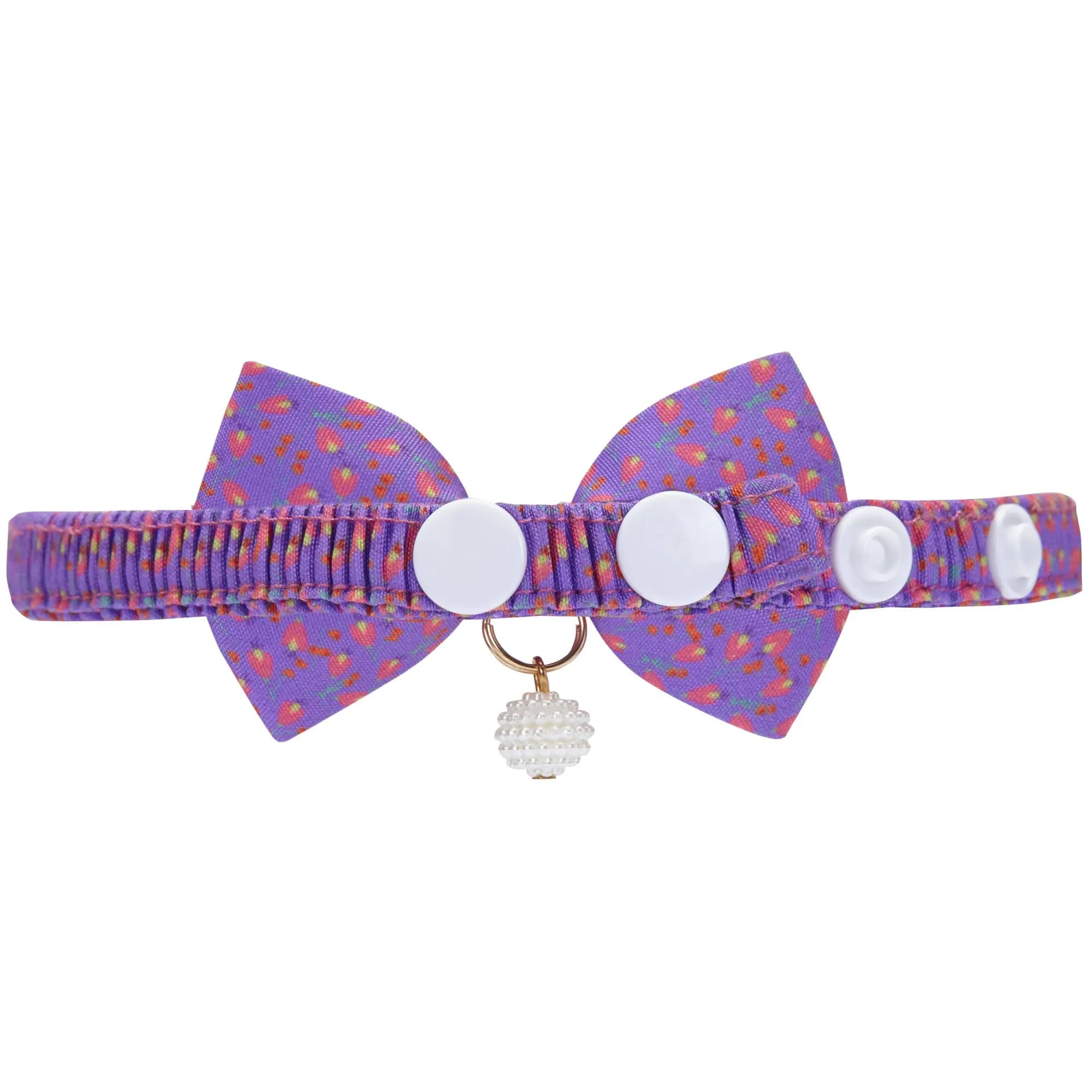 Tulip Bowtie Cat Collar with Pearl