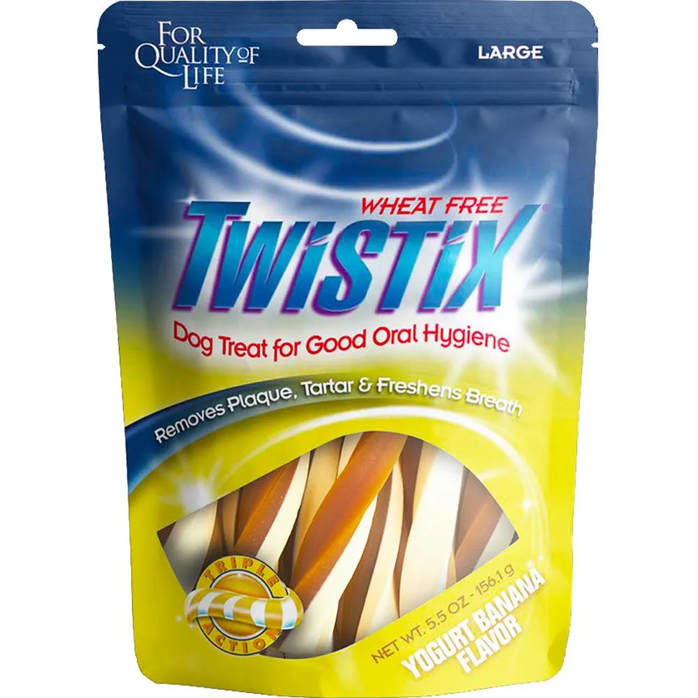 Twistix Yogurt Banana Large Dental Dog Treats 156g