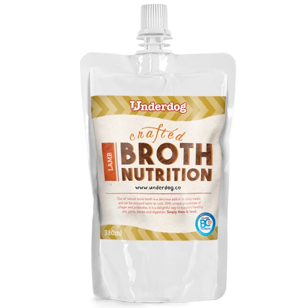 Underdog Bone Broth Lamb Dog Food Topper (Frozen) 350ml