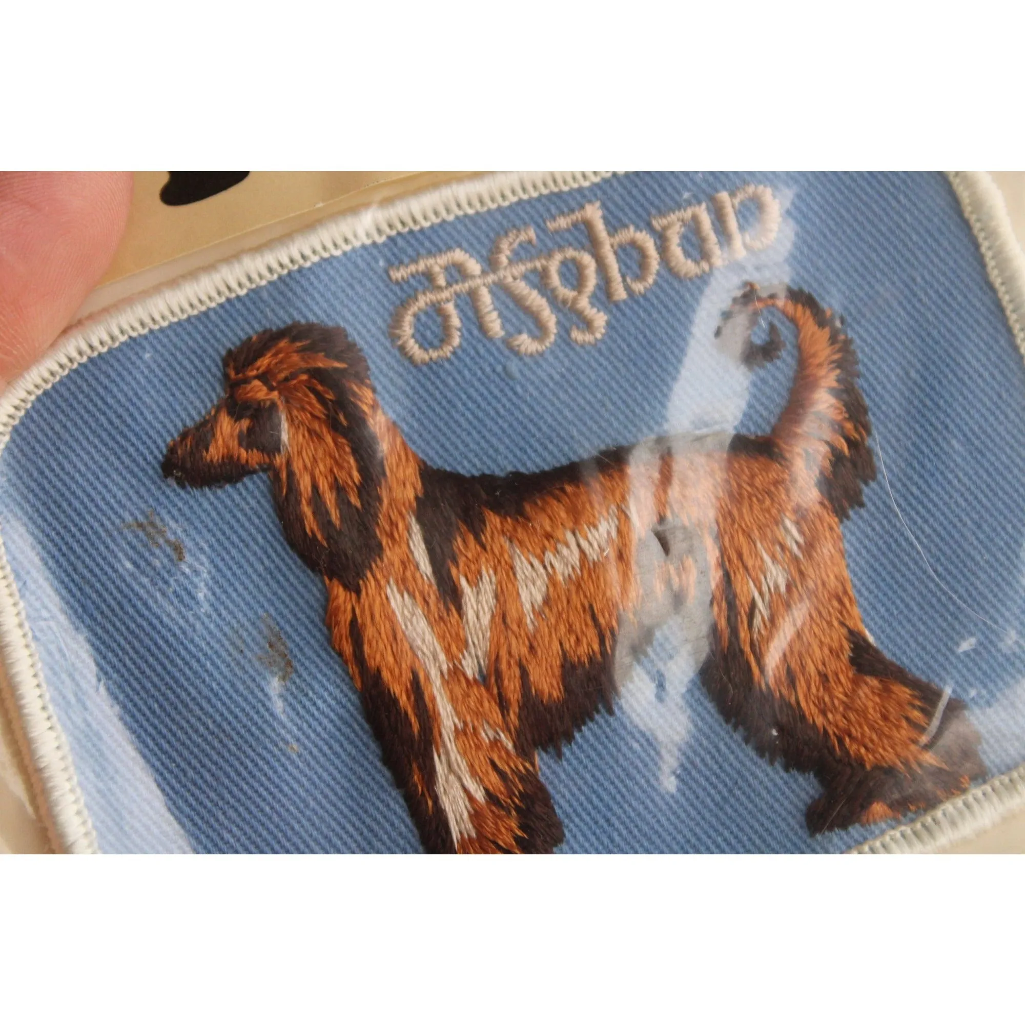 Vintage 1980s Patch / Afghan Dog Pick A Pet Sew On Patching  Old Stock / Original Packaging