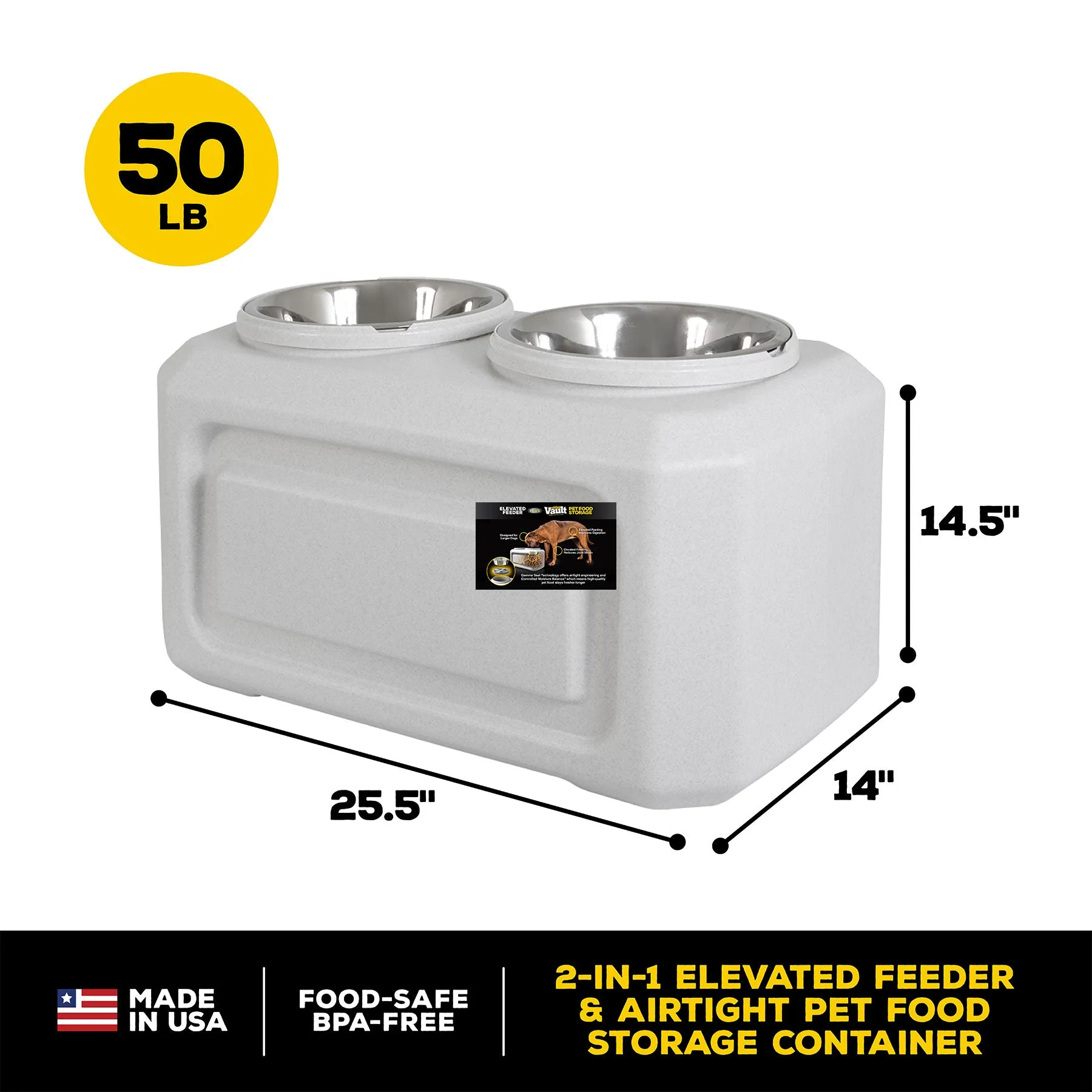 Vittles Vault Elevated Storage Dog Feeder