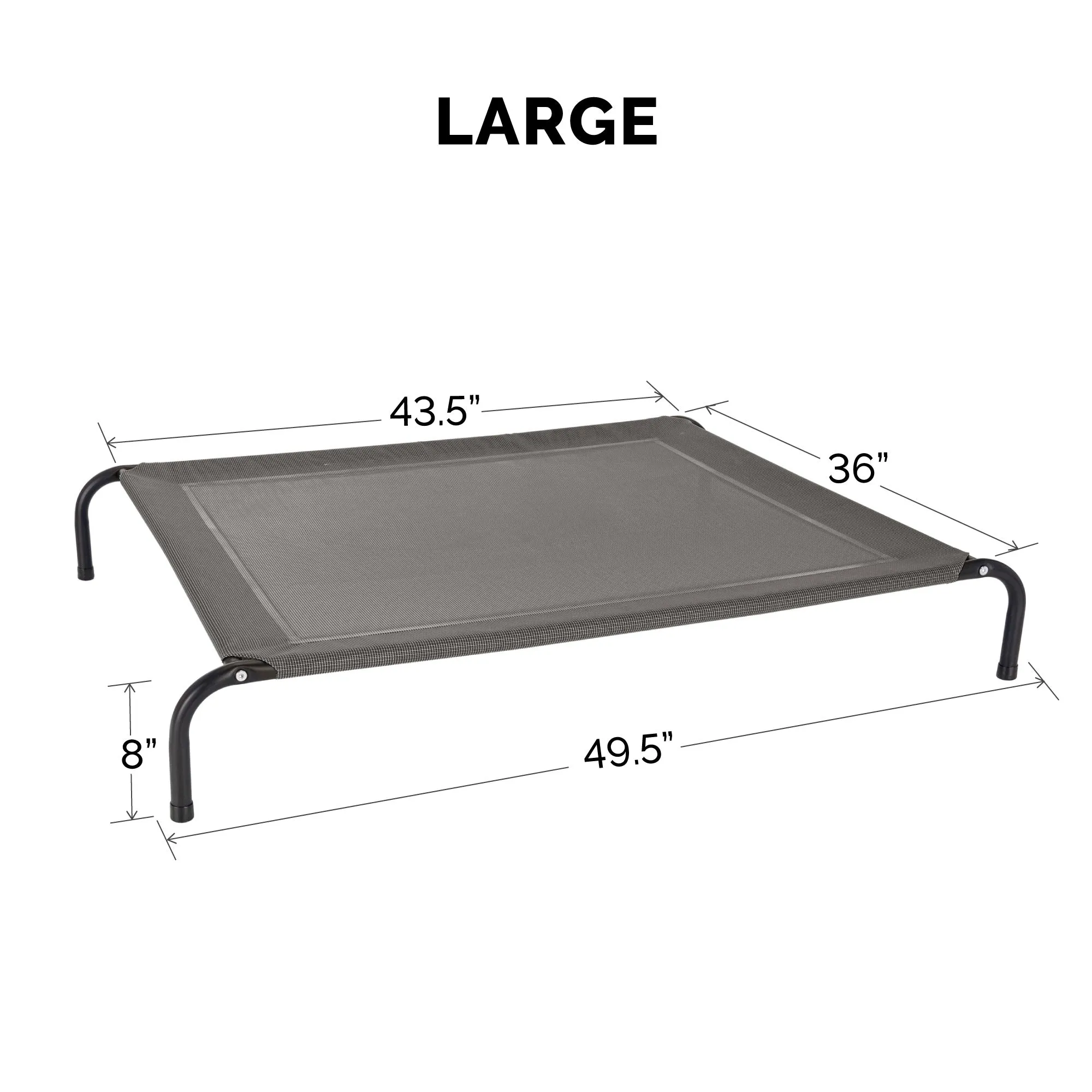 Water Resistant Elevated Pet Cot - Reinforced Mesh