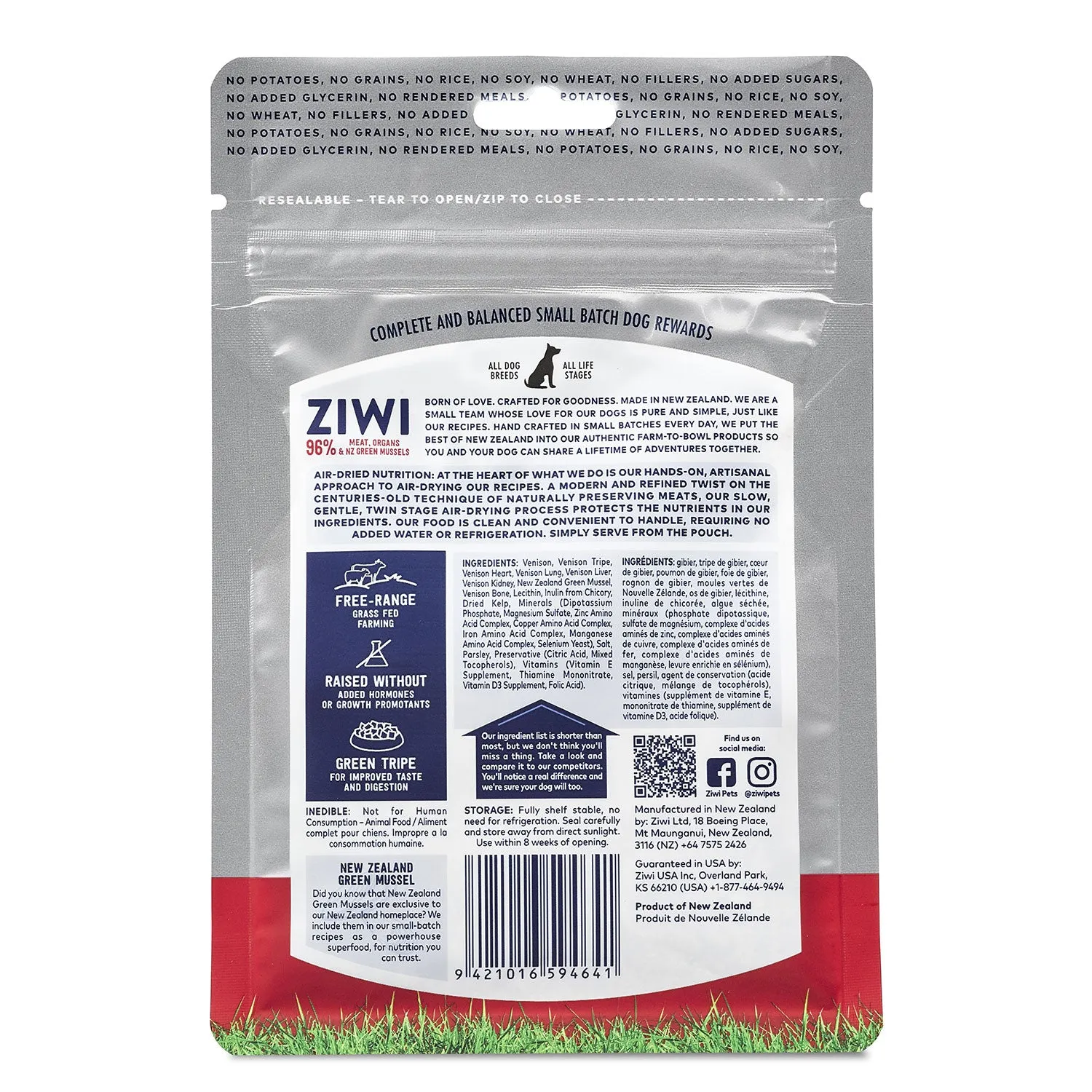 ZIWI Peak Good Dog Rewards Venison Dog Treat 85g